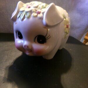 vintage leffton china piggy bank.